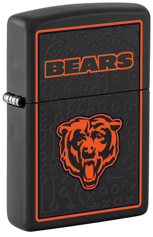 Front shot of NFL Chicago Bears Windproof Lighter standing at a 3/4 angle.