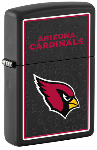 Front shot of NFL Arizona Cardinals Windproof Lighter standing at a 3/4 angle.