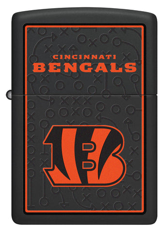 Front shot of NFL Cincinnati Bengals Windproof Lighter.