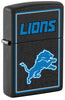 Front shot of NFL Detroit Lions Windproof Lighter standing at a 3/4 angle.