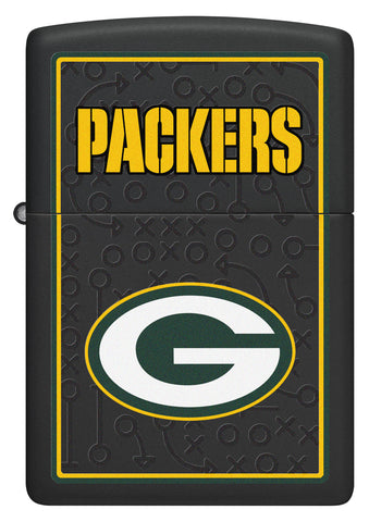 Front shot of NFL Green Bay Packers Windproof Lighter.