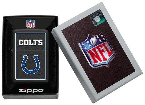 NFL Indianapolis Colts Windproof Lighter in its packaging.
