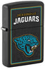 Front shot of NFL Jacksonville Jaguars Windproof Lighter standing at a 3/4 angle.