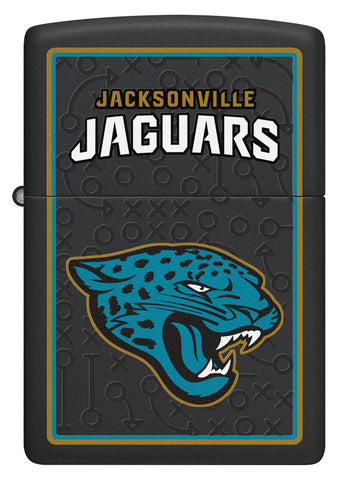 Front shot of NFL Jacksonville Jaguars Windproof Lighter.