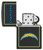 NFL Los Angeles Chargers Windproof Lighter with its lid open and unlit.