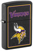 Front shot of NFL Minnesota Vikings Windproof Lighter standing at a 3/4 angle.