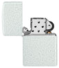 Zippo Classic Glacier Windproof Lighter with its lid open and unlit.