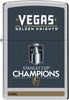 2023 Stanley Cup® Champions Vegas Golden Knights Windproof Lighter with its lid open and unlit.