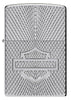 Front view of Zippo Harley-Davidson® Armor High Polish Chrome Windproof Lighter.