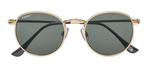 Front shot of Zippo Gold Classic Sunglasses OB130.