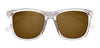 Front shot of Classic Angular Transparent Sunglasses OB63 - Brown