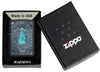 Zippo Cow Abduction Design Black Matte Windproof Lighter in its packaging.