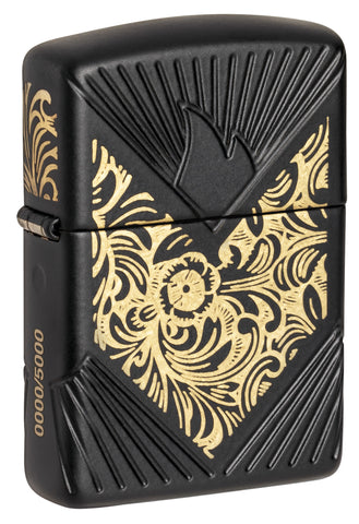 Front shot of Zippo 2024 Collectible of the Year Windproof Lighter standing at a 3/4 angle.
