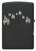 Back view of Zippo Design Black Matte with Chrome Windproof Lighter.