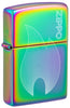Front view of Zippo Flame Multi-Color Windproof Lighter standing at a 3/4 angle.