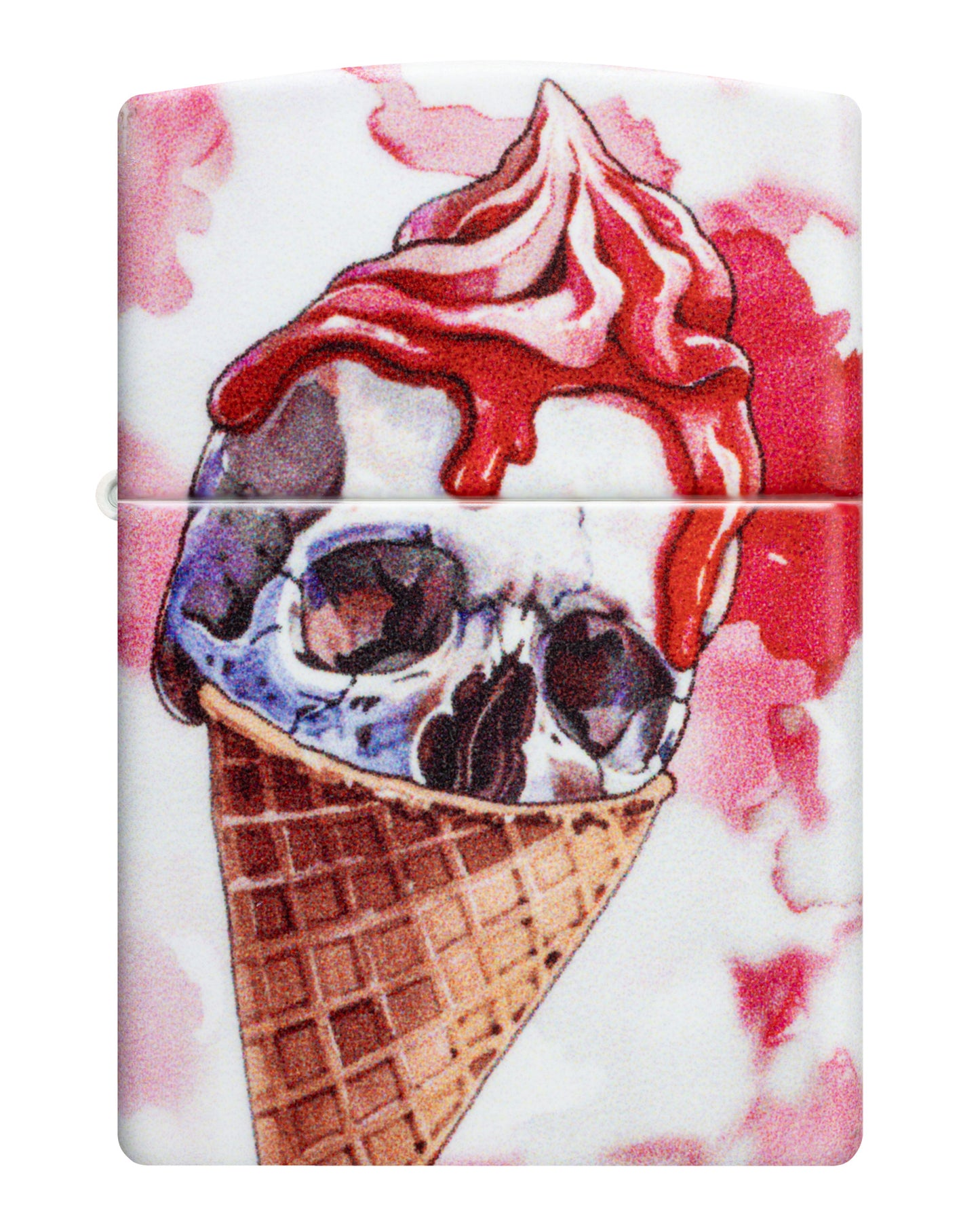 Front view of Zippo I Scream Cone Design 540 Matte Windproof Lighter.