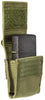 Side view of OD Green Tactical Pouch with included Black Crackle® Windproof Lighter