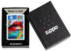 Zippo Gleaming Lips Design White Matte Windproof Lighter in its packaging.