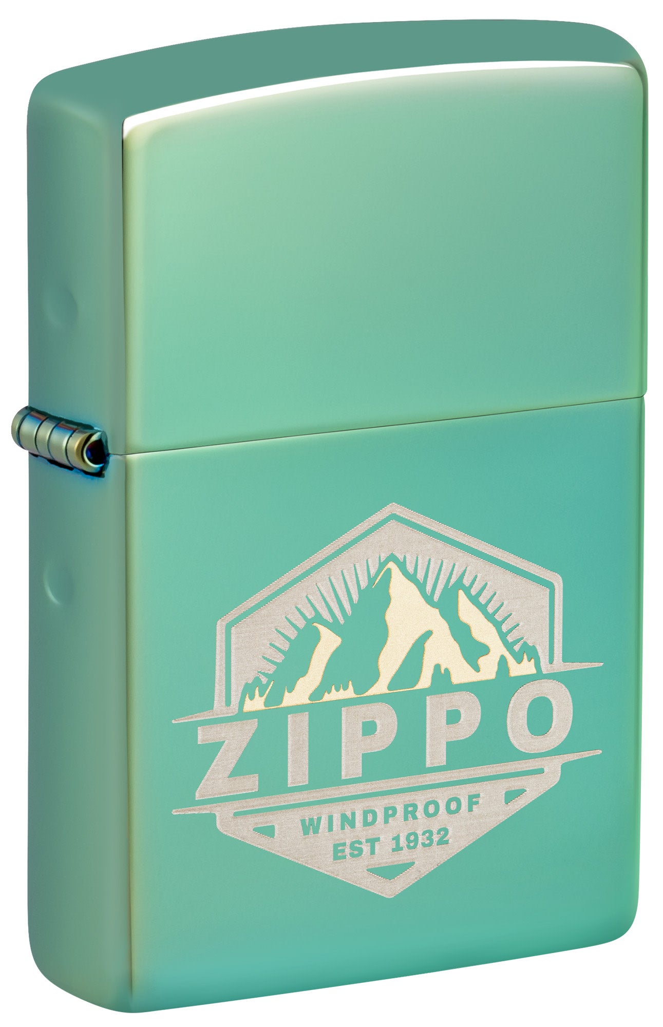 Zippo Badge Design High Polish Green Windproof Lighter