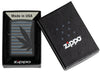 Zippo Cannabis Design Black Matte Windproof Lighter in its packaging.