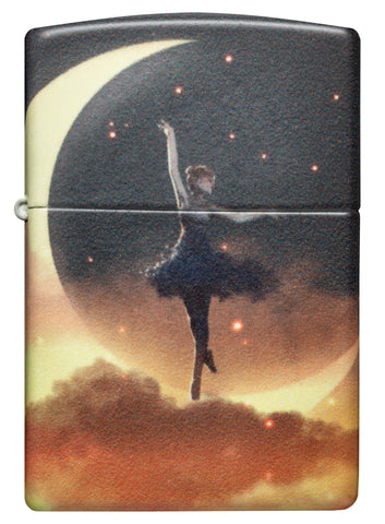 Front shot of Zippo Mythological Design Glow in the Dark Green Matte Windproof Lighter.