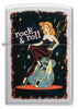 Front view of Zippo Cool Chick Design Satin Chrome Windproof Lighter.