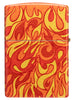 Back view of Zippo Fire Design 540 Tumbled Brass Windproof Lighter.