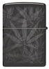 Back view of Zippo Cannabis Design High Polish Black Windproof Lighter.