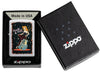 Zippo Cool Chick Design Satin Chrome Windproof Lighter in its packaging.