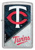 Front shot of MLB® Minnesota Twins™ Street Chrome™ Windproof Lighter.