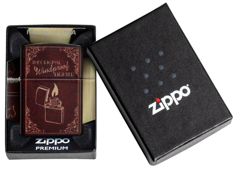 Zippo Storybook 540 Matte Windproof Lighter in its packaging.