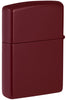 Back view of Zippo Classic Merlot Windproof Lighter standing at a 3/4 angle.