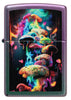 Front view of Zippo Mushrooms Design Iridescent Windproof Lighter.