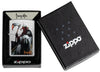 Zippo Frank Frazetta Death Dealer Street Chrome Windproof Lighter in its packaging.