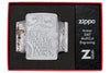 Zippo Tentacles Design Armor® High Polish Chrome Windproof Lighter in its packaging.