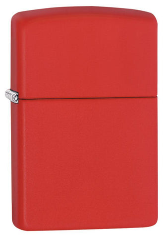 233, Classic Red Matte Windproof Lighter 3/4 View