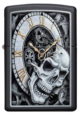 Front view of Skull Clock Design Lighter