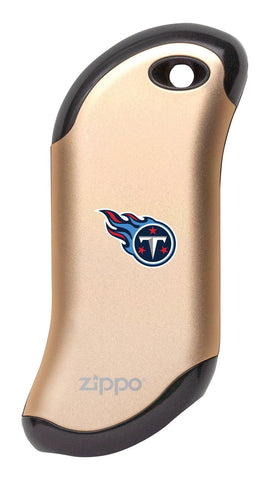 Front of champagne NFL Tennessee Titans: HeatBank 9s Rechargeable Hand Warmer