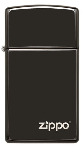Front view of the Slim Ebony Finish with Zippo Logo