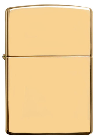 Front view of Armor® High Polish 18K Solid Gold Windproof Lighter.