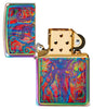 Front view of the Colorful Octopus Multi Color Design Lighter open and unlit