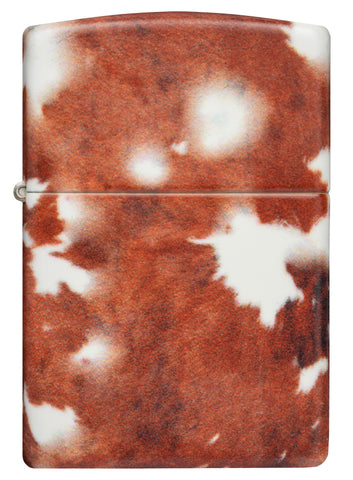 Front shot of Cow Print Design 540 Color Windproof Lighter.