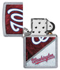 MLB® Washington Nationals™ Street Chrome™ Windproof Lighter with its lid open and unlit.