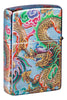 Back shot of Zippo Dragon Design 540 Fusion Windproof Lighter standing at a 3/4 angle.