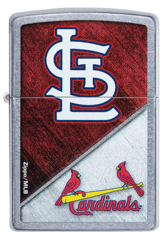 Front shot of MLB® St. Louis Cardinals™ Street Chrome™ Windproof Lighter.