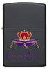 Front shot of Crown Royal® Logo Black Matte Windproof Lighter.