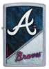 Front shot of MLB® Atlanta Braves™ Street Chrome™ Windproof Lighter.