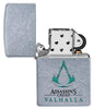 Assassin's Creed Valhalla pocket lighter open and unlit showing the front of the lighter