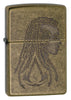 Assassin's Creed® Valhalla pocket lighter closed showing the front of the lighter a 3/4 angle