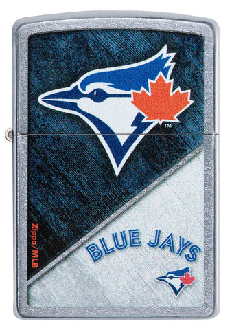 Front shot of MLB® Toronto Blue Jays™ Street Chrome™ Windproof Lighter.